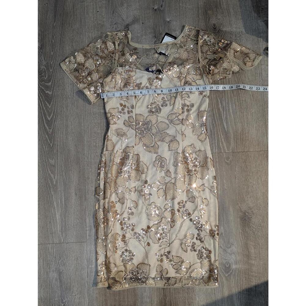 Adrianna Papell Embroidered Sheath Dress - Picture 7 of 8